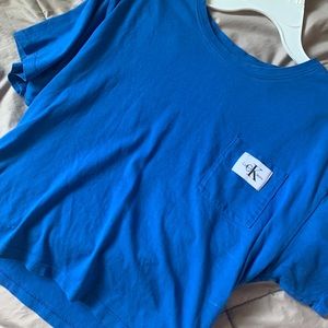 Calvin Klein Blue Crop Top